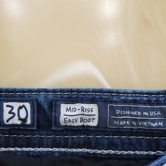 Miss Me Mid-Rise Easy Boot Y2K Bootcut Embellished Denim Jeans Size 30 - Picture 12 of 14